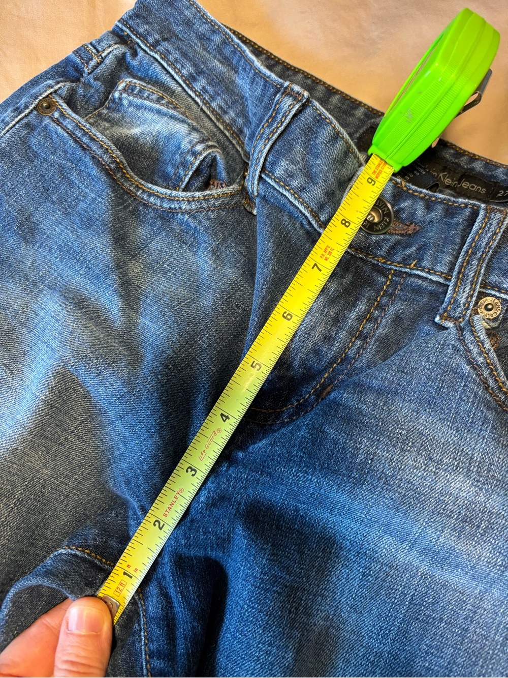 Calvin Klein Women's Blue Denim Jeans 27/4 - Picture 5 of 8